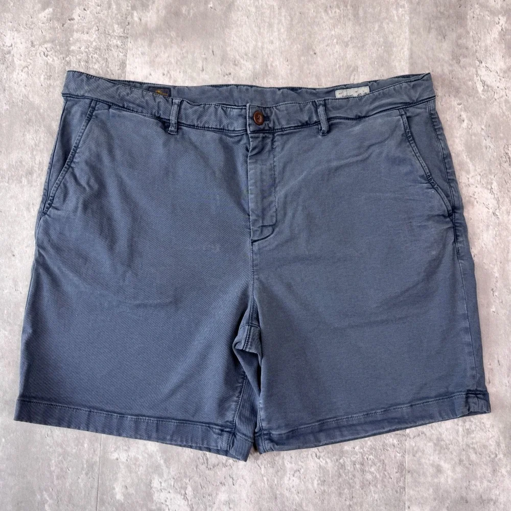 Faherty Coastline Chino Shorts Mens 40 Blue 8in Tailored Fit Stretch Twill